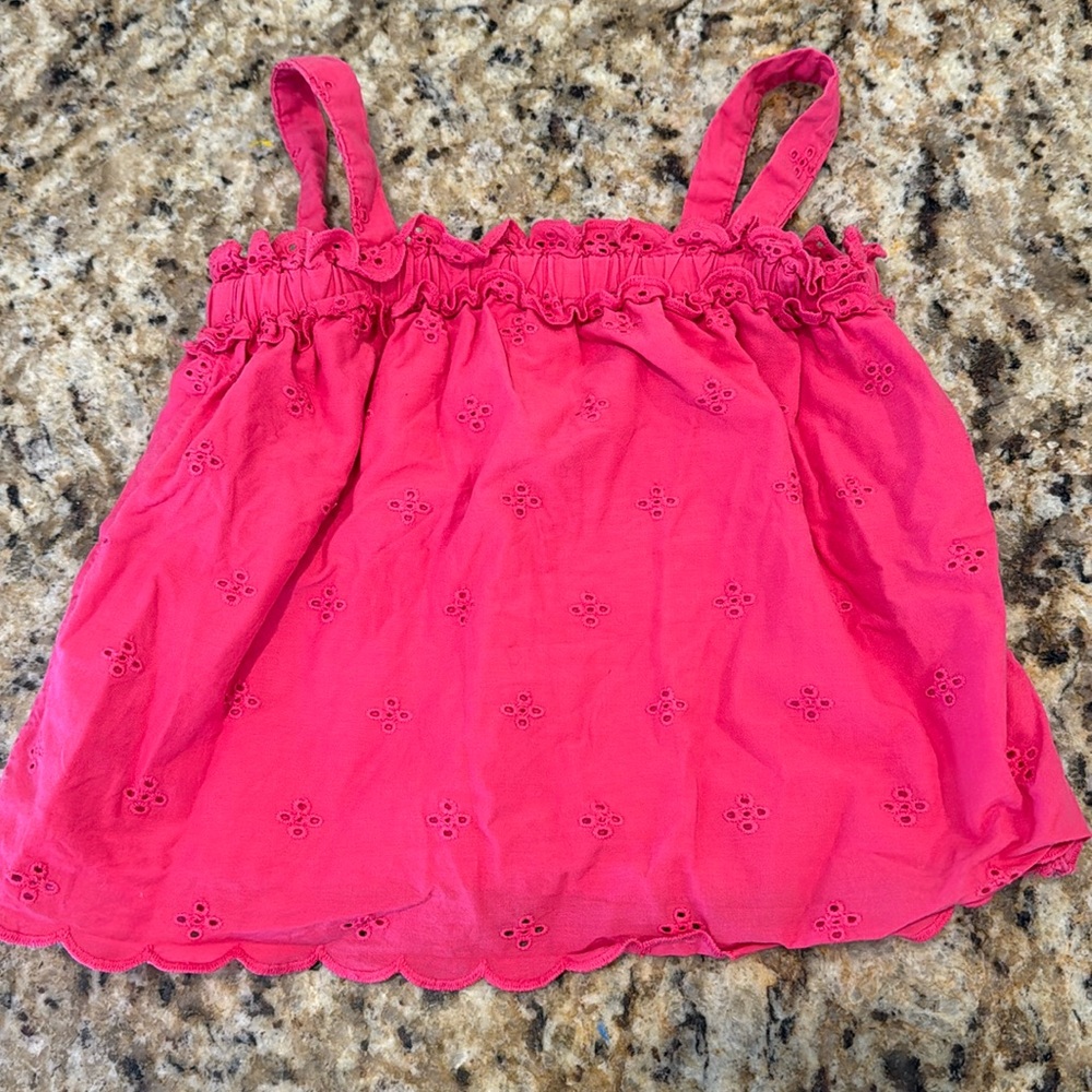 Baby gap pink eyelet tank top 2T